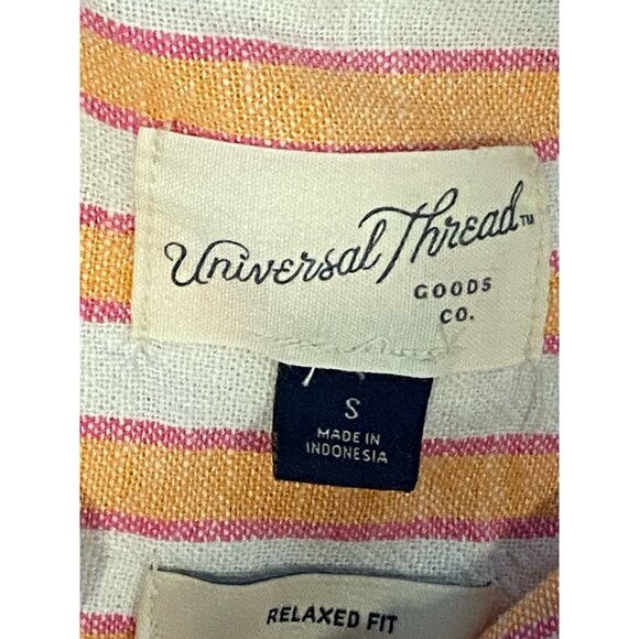 Universal Thread Goods Co. Womens Size S Relaxed Fit Blouse Striped - Picture 4 of 10
